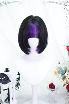 Black/Purple Picking Short Straight Sweet Lolita Wigs