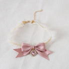 Xiaogui - Ivory & Pink Sweet Lolita Headdress Bridal Lace Headwear