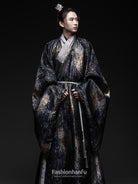 Fashion Hanfu Traditional Chinese Robe Black Daopao Female Male