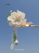 Fashion Hanfu Chinese Style Hair Pins Gardenia Hair Clips Women
