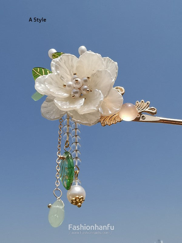 Fashion Hanfu Chinese Style Hair Pins Gardenia Hair Clips Women