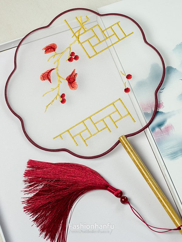 Chinese Embroidered Fan Round Fan Tuan Fan Hanfu Fans