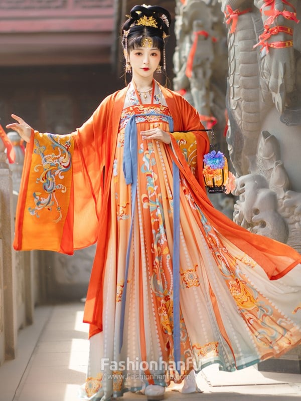 Fashion Hanfu Chinese Tang Dynasty Clothes Hanfu Dress Cosplay