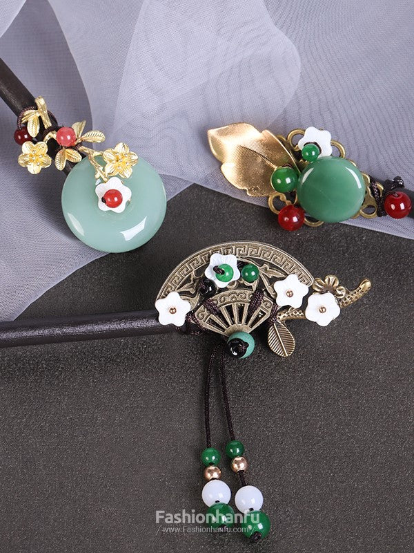 Fashion Hanfu Chinese Traditional Hair Ornament Wooden Hair Sticks