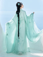 Artistic fashionable Chinese Hanfu featuring classic prints and airy skirt design
