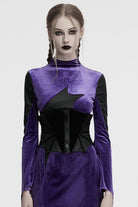 Black Batwing Lace-Up Women's Gothic Underbust Corset