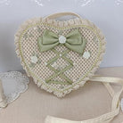 Sweet Lolita Handbag Handmade Woven Heart Shape Crossbody Bag