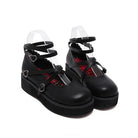 Black Doll Round Toe Soft Sister Cute Student Platform Shoes