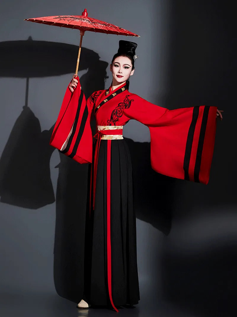Elegant female hanfu costume for dance, performance, cosplay, and traditional Chinese cultural events