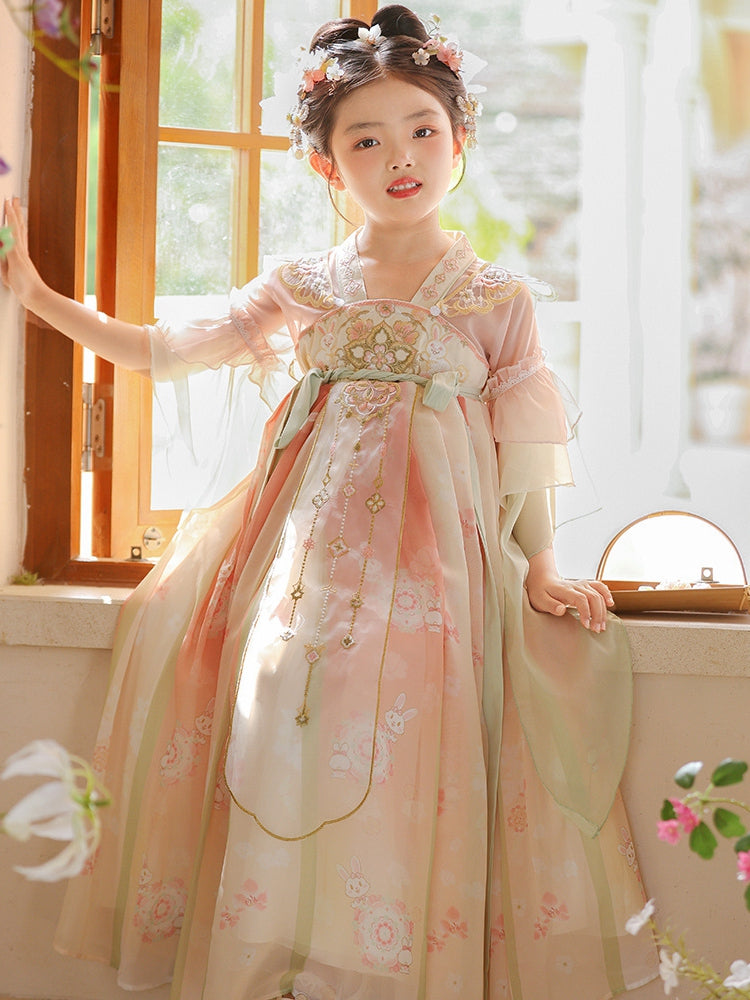 Pastel Hanfu Dress for Girls | Soft Chinese Traditional Style