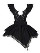 Goth Lolita triple-layer embroidered OP dress in dark autumn style, perfect for elegant daily wear and cosplay