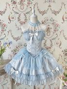 Original Gothic Lolita halter dress featuring ballet-inspired doll style, unique design, and elegant Lolita silhouette.