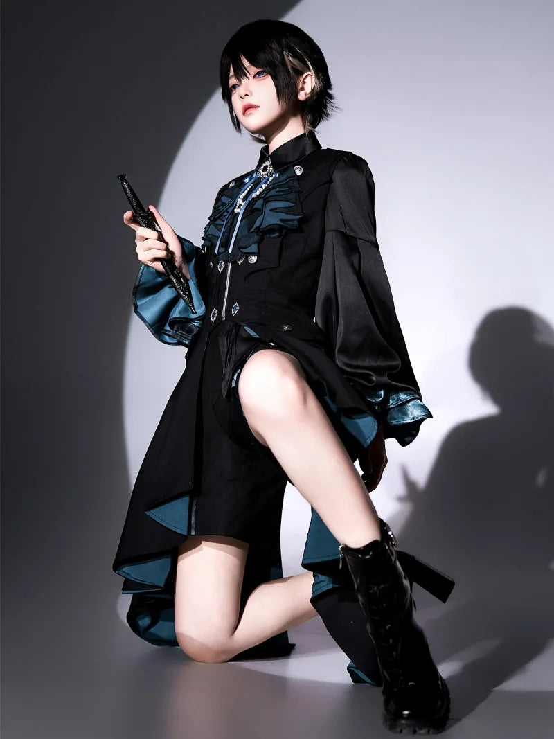 Ruffled Gothic Lolita Dresses featuring dark colors, lace accents and classic Lolita silhouettes