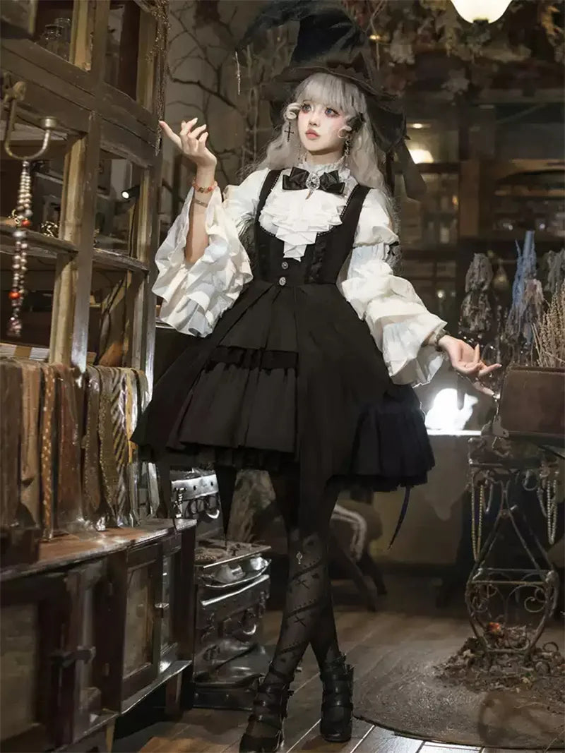 Gothic Lolita Fashion Witch OP Dress | Beautiful Dark Style