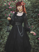 Gothic Lolita style dark original dress with unique killer girl design and elegant mysterious charm