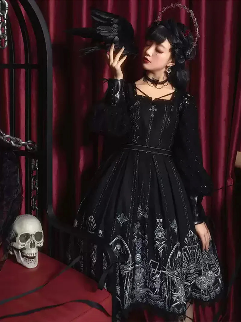 Gothic Lollita Dress | Beautiful Dark Vintage Red Heart Eye JSK