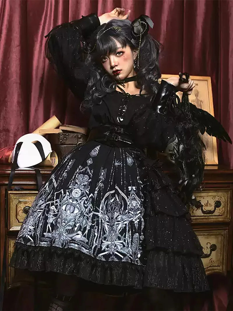 Gothic Lollita Dress | Beautiful Dark Vintage Red Heart Eye JSK