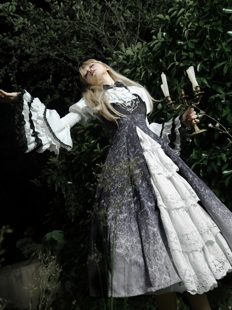 My Gothic Princess Dress featuring dark punk Lolita design with elegant lace, ruffles, and vintage gothic charm.