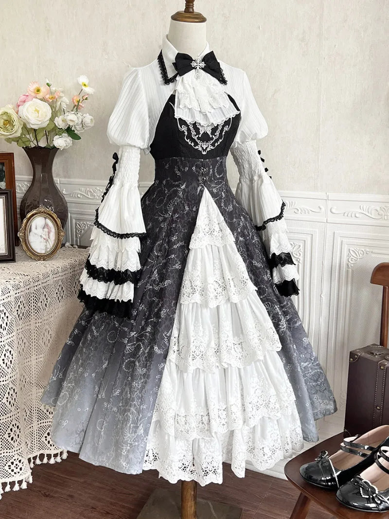 My Gothic Princess Dress featuring dark punk Lolita design with elegant lace, ruffles, and vintage gothic charm.