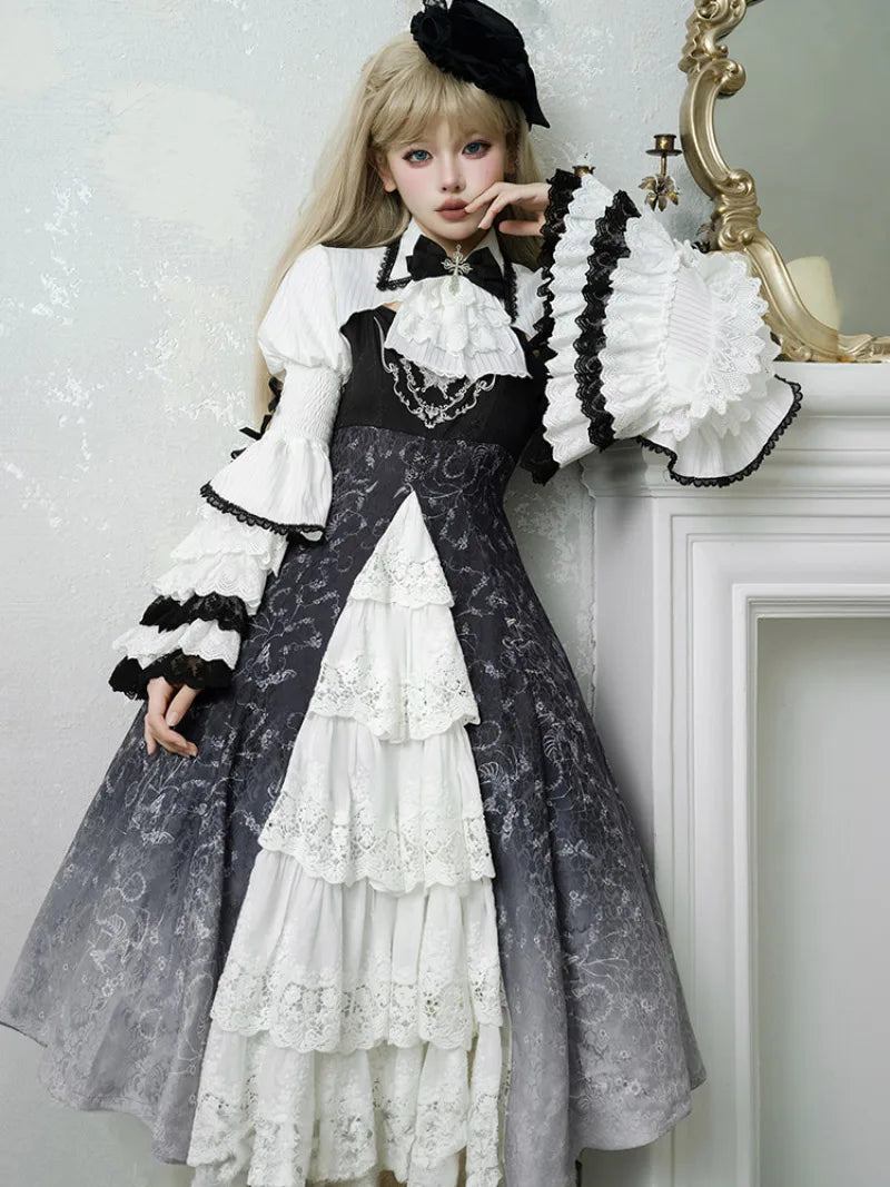 My Gothic Princess Dress featuring dark punk Lolita design with elegant lace, ruffles, and vintage gothic charm.