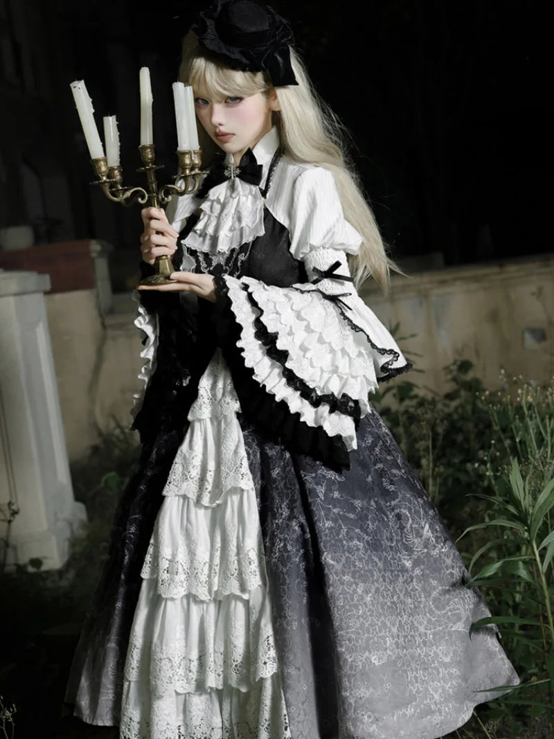 My Gothic Princess Dress featuring dark punk Lolita design with elegant lace, ruffles, and vintage gothic charm.
