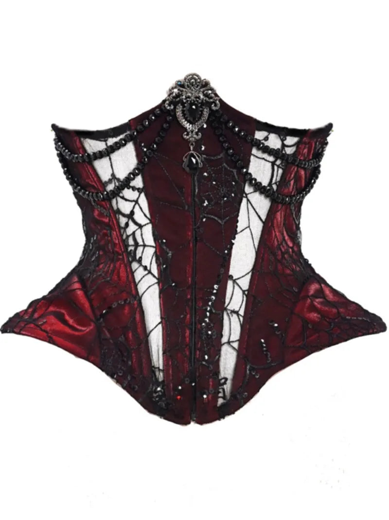 Elegant Gothiclolita velvet corset dress with noble style, perfect for Christmas and winter events