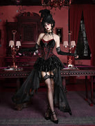 Elegant Gothiclolita velvet corset dress with noble style, perfect for Christmas and winter events