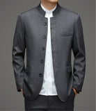 Mandarin Collar Men's Chinese Zhongshan Tang Suit and Trousers Set