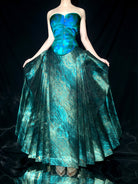Emerald Mamian Skirt with Metallic Brocade