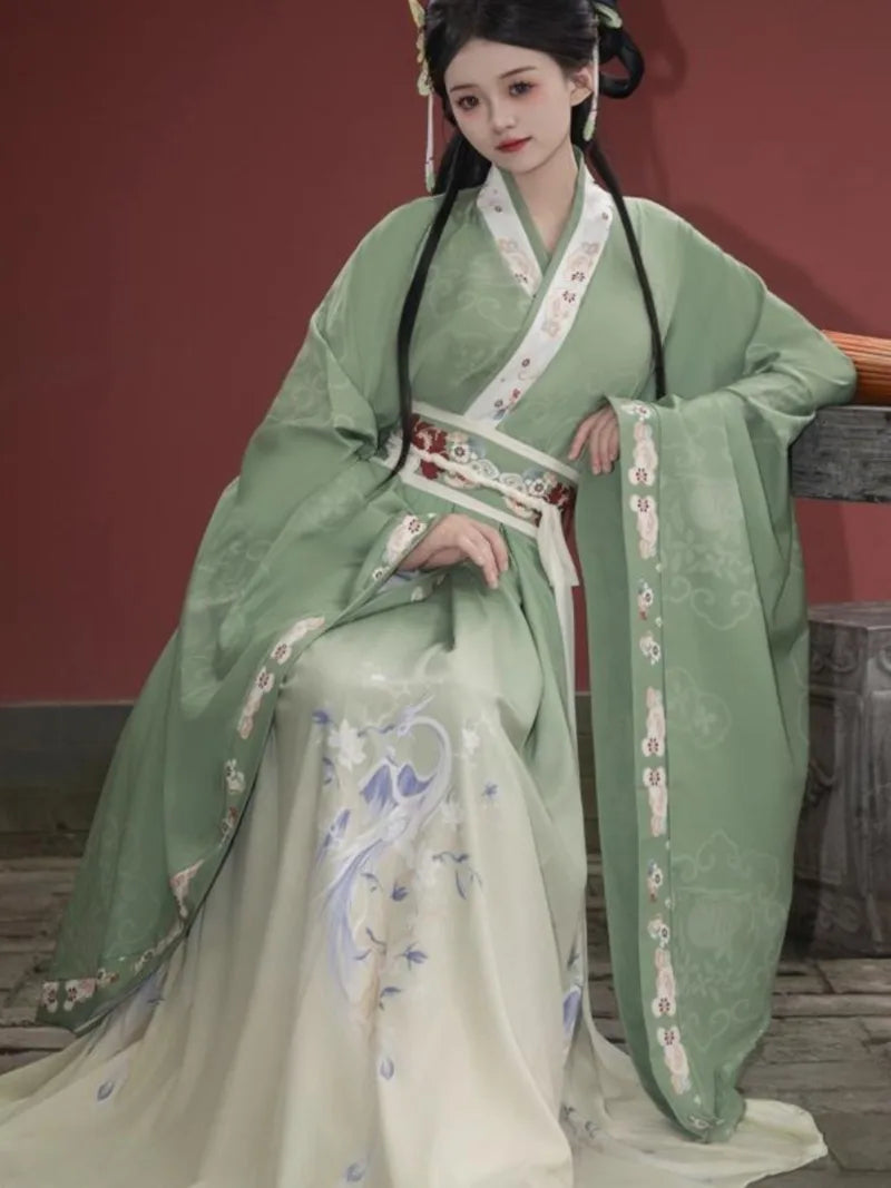 Green Hanfu Dress | Beautiful Flowing Ancient Chinese Gown