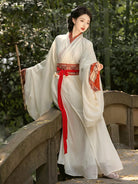 Han Dynasty hanfu outfit with Wei Jin style straight-hem robe for women suitable for work and daily wear
