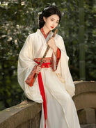 Han Dynasty hanfu outfit with Wei Jin style straight-hem robe for women suitable for work and daily wear