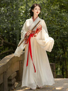 Han Dynasty hanfu outfit with Wei Jin style straight-hem robe for women suitable for work and daily wear