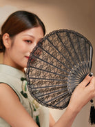 Handmade Lace Japanese Folding Fan Vintage Shell Fan