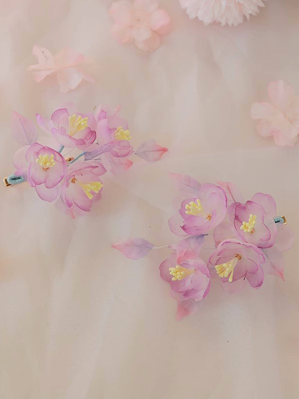 Handmade Hanfu Accessories Small Flower Hair Clips