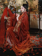 women’s Hanfu inspired by Warring States robe design, featuring straight hem style for elegant spring and summer outfits