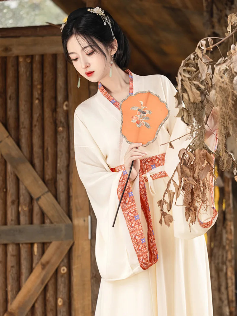 Elegant Hanfu China outfit with flowing skirt and traditional Chinese design for women