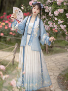 Hanfu clothing china Song dynasty summer short top and camisole set