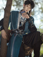 Blue Ethnic Style Hanfu Male – Ancient Chinese Outfit for Photography & Cosplay