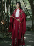Hanfu dress male embroidered cross-collar wide-sleeve outfit suitable for men and women
