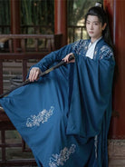 Hanfu dress male embroidered cross-collar wide-sleeve outfit suitable for men and women