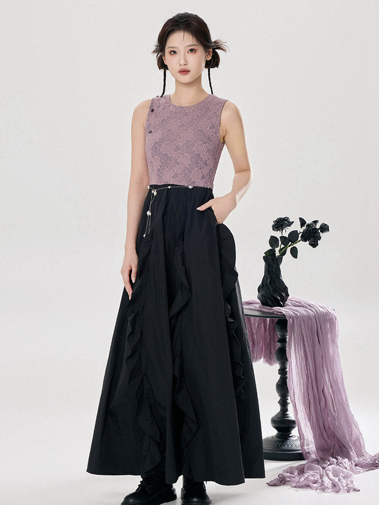 Chinese-Inspired Cardigan Dress Set – 2-Piece Outfit