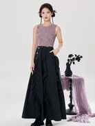 Chinese-Inspired Cardigan Dress Set – 2-Piece Outfit