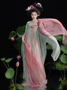Chiffon Qixiong Ruqun Set – Pastel Tang Style Hanfu