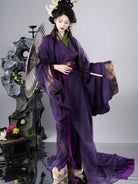 Warring States Hanfu Robe – Purple Layered Traditional Chinese Outfit