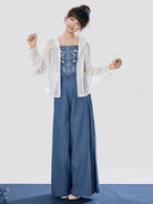 3 Piece Wide Leg Pants Set for Women