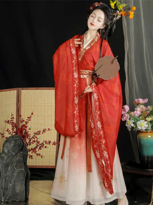 Hanfu Han Dynasty Style | Beautiful Qi Waist Ruqun Dress