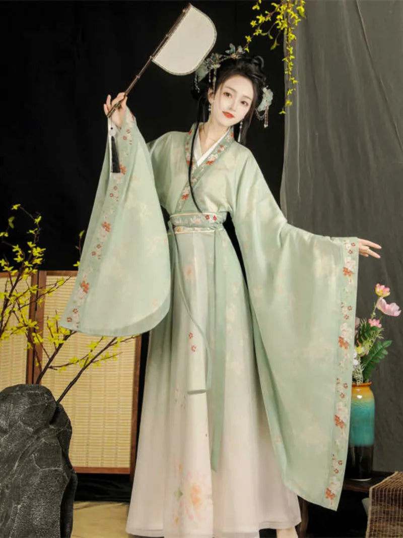 Hanfu Han Dynasty Style | Beautiful Qi Waist Ruqun Dress