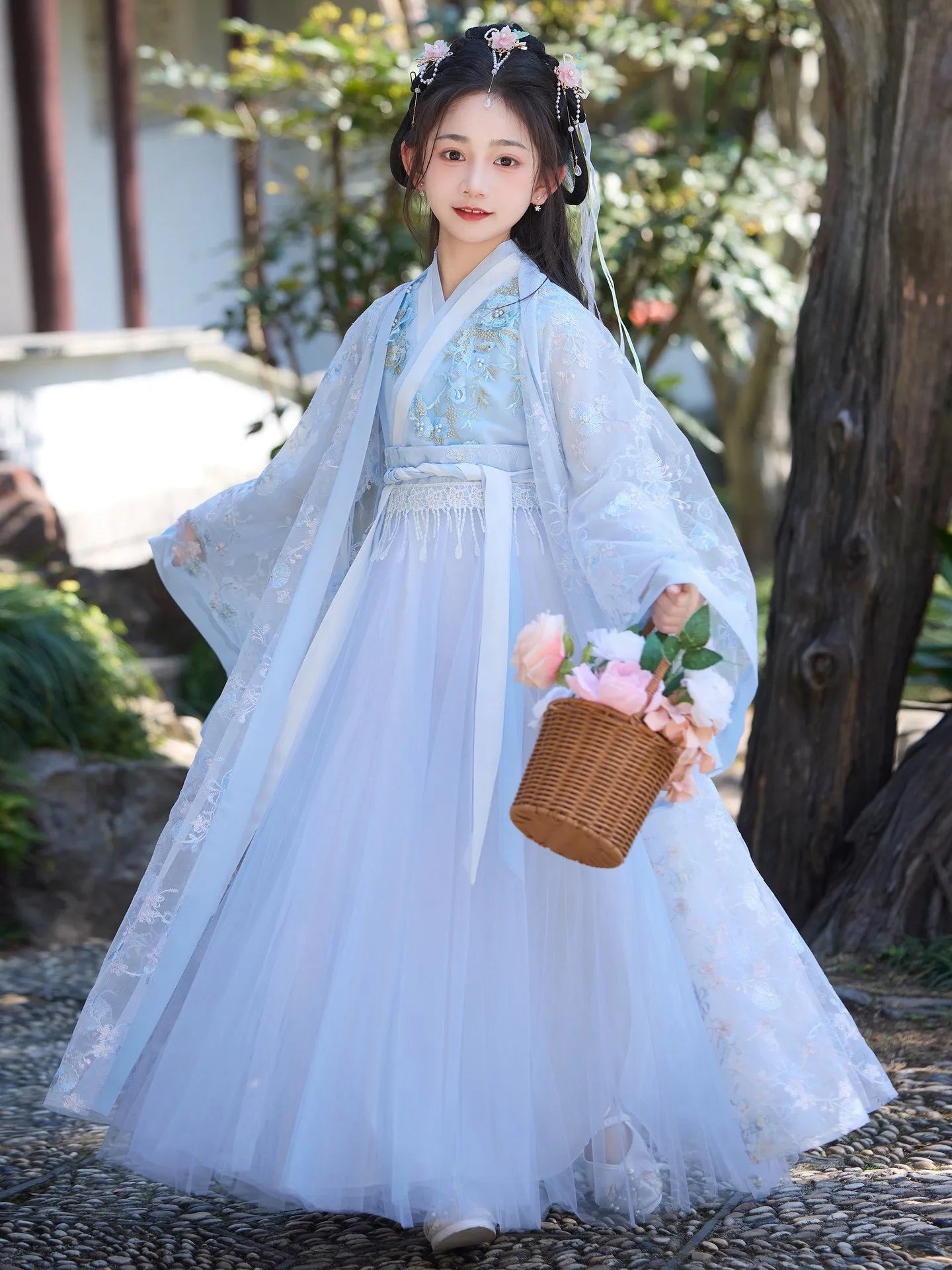 Blue Hanfu Dress for Girls | Traditional Chinese Style Outfit