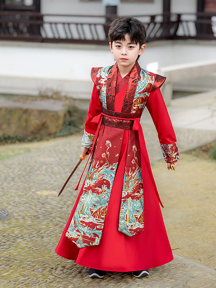 Kids Hanfu | Red Tang Inspired Chinese Costume for Children
